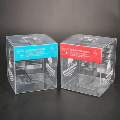 Transparent Plastic Box Packaging Folding PET PVC PP Clear Box Packaging Eco Friendly