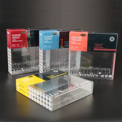 Custom Logo Cosmetic Package Transparent Visual Soft Crease PET PVC Acetate Packaging Boxes