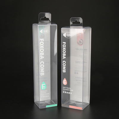Custom Logo Cosmetic Package Transparent Visual Soft Crease PET PVC Acetate Packaging Boxes