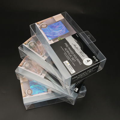 Hot Selling Clear Plastic Folding Packaging Boxes Full Color Printing RPET Box
