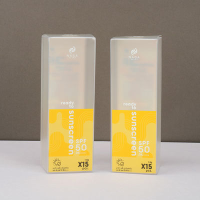 Custom Printed Cosmetic Frosted Transparent Plastic Box Skin Care PP Folding Box Packaging