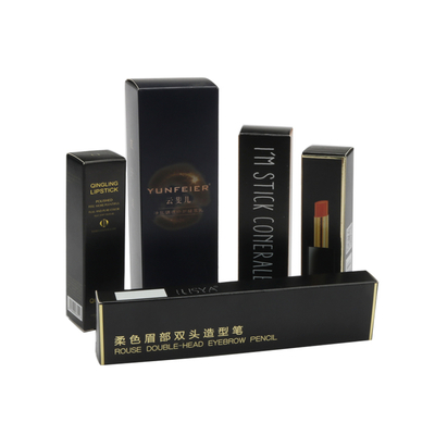 Long  Rectangle Printed Skin Care Box Folding Paper Packaging Full Color Lipstick Boxes Packaging Cosmetic Paper Box