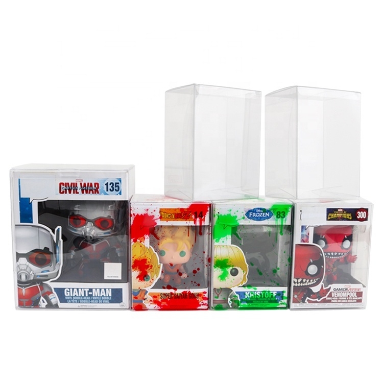 Baili Funko Pop Toys Protector 4" 6" Inch Custom Embossed Logo Pop Protector PET Plastic Box